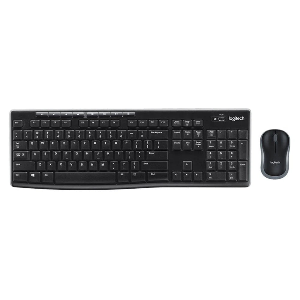 เมาส์และคีย์บอร์ดไร้สาย Logitech Wireless Mouse + Keyboard MK270r Black (TH/EN)