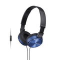 Sony MDR-ZX310AP หูฟังครอบหูมีสาย Balanced Sound Headphones with Mic หูฟังพร้อมไมค์ - Blue