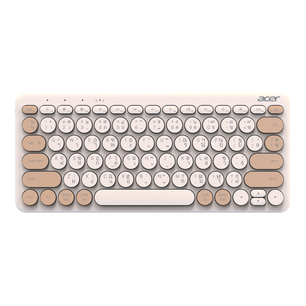 คีย์บอร์ดไร้สาย Acer Wireless & Bluetooth LV1600 White/Beige/Brown