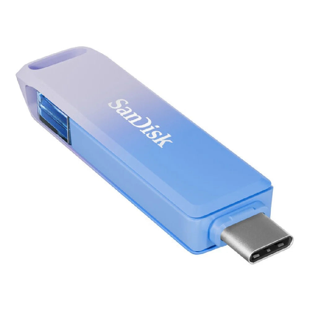 แฟลชไดร์ฟ SanDisk Creator Series Phone Drive 128GB Blue ombre SDIXD0N-128G-GN6TP (USB-C/Lightning)